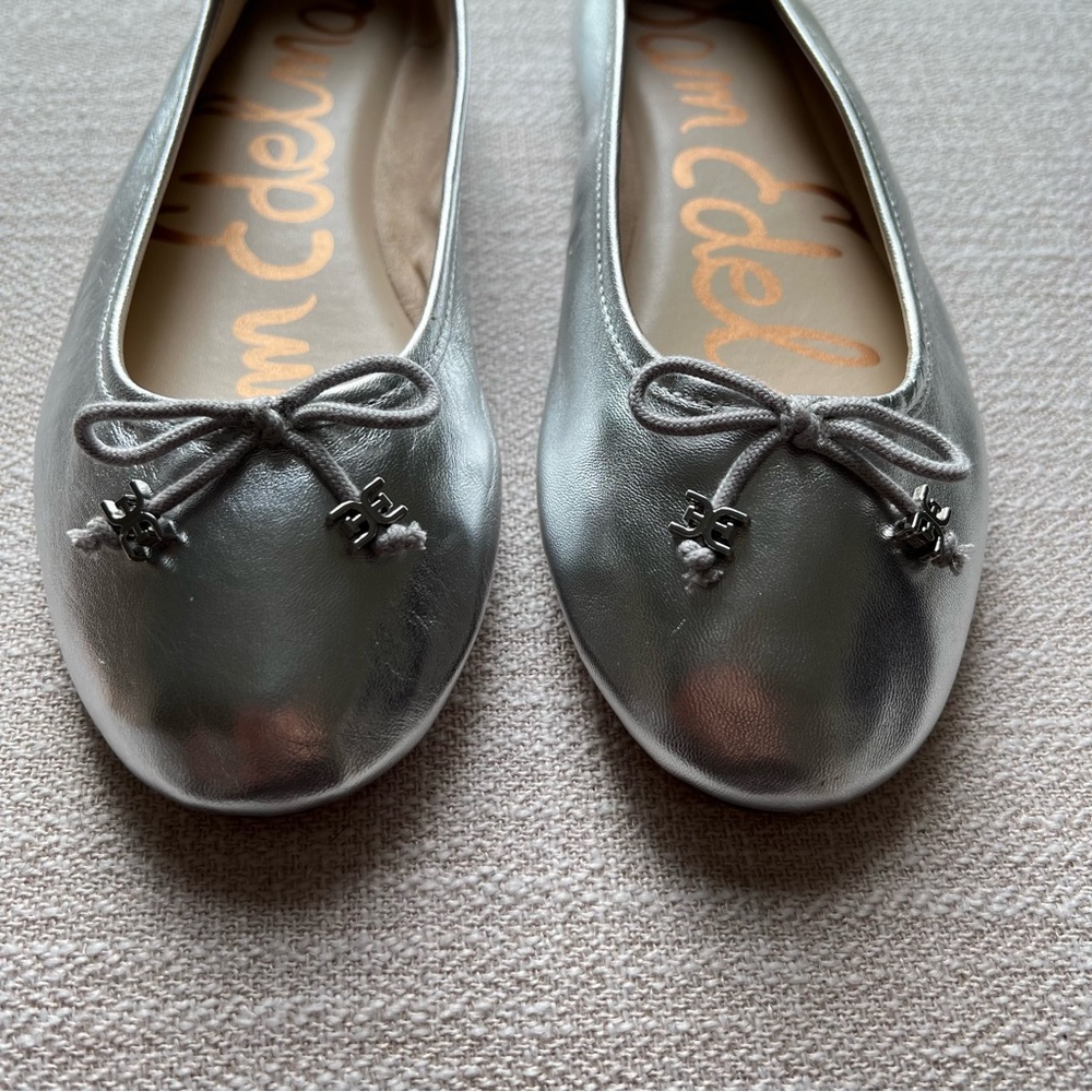 Sam Edelman Silver Ballet Flats - Picture 2 of 3